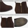 imageDREAM PAIRS Womens Suede Low Wedges Ankle BootsCoffeeSuede