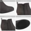 imageDREAM PAIRS Womens Suede Low Wedges Ankle BootsGreySuede
