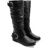 imageDREAM PAIRS Womens Wide Calf Knee High Boots Furlined Low Hidden Wedge BootsBlack