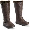 imageDREAM PAIRS Womens Winter Fully Fur Lined Zipper Closure Snow Knee High BootsBrownPu