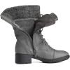 imageDREAM PAIRS Womens Winter Lace up Mid Calf Combat Riding Military BootsGrey