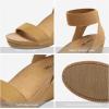 imageDREAM PAIRS womens Ankle Strap Platform Wedge SandalCamel