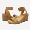 imageDREAM PAIRS womens Ankle Strap Platform Wedge SandalCamel