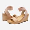 imageDREAM PAIRS womens Ankle Strap Platform Wedge SandalNude