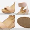 imageDREAM PAIRS womens Ankle Strap Platform Wedge SandalNude