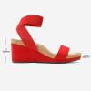 imageDREAM PAIRS womens Ankle Strap Platform Wedge SandalRed