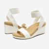 imageDREAM PAIRS womens Ankle Strap Platform Wedge SandalWhitePu