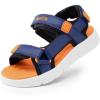 imageDREAM PAIRS Boys Girls Sandals Kids Athletic Summer Water Open Toe Shoes for LittleBig KidNavyOrange