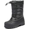 imageDREAM PAIRS Boys Girls Snow Boots Waterproof Outdoor Warm Cozy AntiSlip Mid Calf Faux Fur Lining Winter Shoes for LittleBig KidsBlack