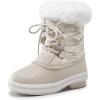 imageDREAM PAIRS Cozy Kids Snow Boots Warm ampamp WaterResistant Winter Boots with Faux Fur for AllDay Play NonSlip Mid Calf BootsOffwhite