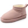 imageDREAM PAIRS Girls Boys Boots Kids Winter Ankle Faux Fur Lined Warm Snow Shoes Kid Short Boots for Little KidBig KidPink