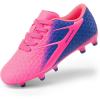 imageDREAM PAIRS Girls Boys Soccer Cleats Kids Firm Groud Football Toddler Youth Athletic Outdoor Training Shoes for LittleBig KidBluePink