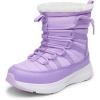 imageDREAM PAIRS Girls Boys Winter Snow Boots Slip Resistant Faux Fur Lined Windproof Warm SlipOn Boots for KidsPurple