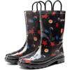 imageDREAM PAIRS Kids Rain Boots Cute Lightweight Waterproof with Pullon Handles for Girls ampamp Boys Toddler Outdoor PlayBlack