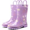 imageDREAM PAIRS Kids Rain Boots Cute Lightweight Waterproof with Pullon Handles for Girls ampamp Boys Toddler Outdoor PlayPurple