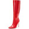 imageDREAM PAIRS Knee High Boots for Women Sexy Pointed Toe Stiletto High Heel Boots Fashion ampamp Classic Dress ShoesRedpat