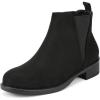 imageDREAM PAIRS Womens Ankle Boots Chunky Low Heel Chelsea Booties Slip On Elastic Fall Short BootsBlack