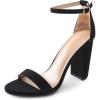 imageDREAM PAIRS Womens HiChunk High Heel Pump SandalsBlackNubuck