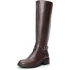imageDREAM PAIRS Womens Knee High Boots Buckle Riding BootsBrown1