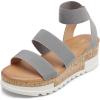 imageDREAM PAIRS Womens Open Toe Casual Platform SandalsGrey
