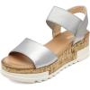 imageDREAM PAIRS Womens Open Toe Casual Platform SandalsSilver