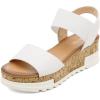 imageDREAM PAIRS Womens Open Toe Casual Platform SandalsWhite