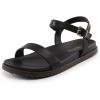 imageDREAM PAIRS Womens Open Toe Flat Sandals Cute One Band Comfort Arch Support SandalsBlack