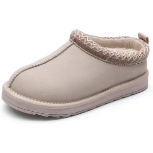 imageDREAM PAIRS Girls Boys Slippers Kids House Fuzzy Indoor Outdoor FuzzyEasy Kids Slipon Slipper for Little Kid Big KidSand