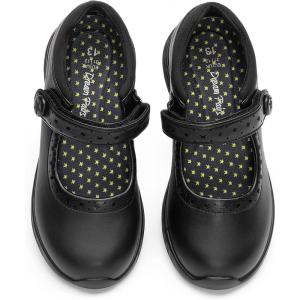 imageDREAM PAIRS Girls School Shoes Mary Jane Flats Lightweight Comfortable Girls Uniform Dress Shoes for ToddlerLittle KidBig KidBlack