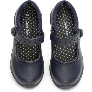 imageDREAM PAIRS Girls School Shoes Mary Jane Flats Lightweight Comfortable Girls Uniform Dress Shoes for ToddlerLittle KidBig KidNavy