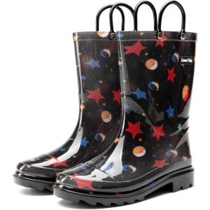 imageDREAM PAIRS Kids Rain Boots Cute Lightweight Waterproof with Pullon Handles for Girls ampamp Boys Toddler Outdoor PlayBlack