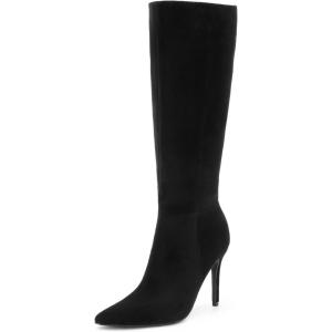 imageDREAM PAIRS Knee High Boots for Women Sexy Pointed Toe Stiletto High Heel Boots Fashion ampamp Classic Dress ShoesBlacksuede
