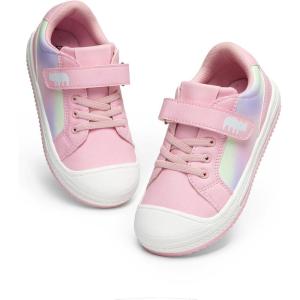 imageDREAM PAIRS Toddler Boys Girls Sneakers Casual Lightweight Kids Storybook Walking Skate ShoesRainbowPink