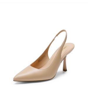 imageDREAM PAIRS Womens Heels Slingback Stiletto Pumps Shoes Pointed Closed Toe Kitten Heels Dress Bridal Elegant Wedding Sexy PartyNudepu