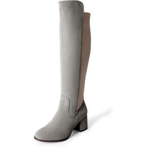 imageDREAM PAIRS Womens Knee High Stretchy Fashion BootsLightGrey
