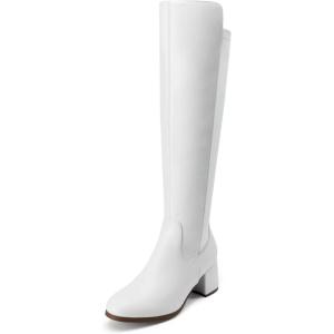 imageDREAM PAIRS Womens Knee High Stretchy Fashion BootsWhite