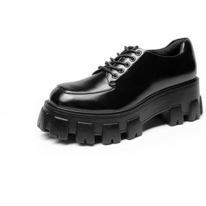 imageDREAM PAIRS Womens Platform Oxford Chunky Lace Up Lug Sole Comfort Business Work Dress ShoesBlackpat