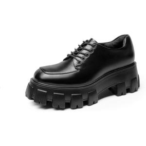 imageDREAM PAIRS Womens Platform Oxford Chunky Lace Up Lug Sole Comfort Business Work Dress ShoesBlackpu
