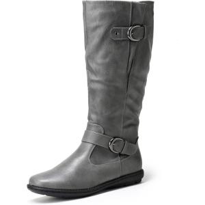 imageDREAM PAIRS Womens Wide Calf Knee High Boots Fashion Faux FurLined Winter BootsSummitwidecalfgrey