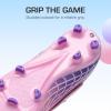 imageDREAM PAIRS Boys Girls Soccer Cleats Firm Ground Kids Youth Athletic Outdoor Football ShoesPinkPurple