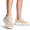 imageDREAM PAIRS Women Chunky City Tweed Comfortable Casual Platform Fashion SneakerApricotknit