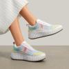 imageDREAM PAIRS Women Chunky City Tweed Comfortable Casual Platform Fashion SneakerWhiteRainbow