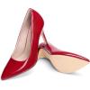 imageDREAM PAIRS Womens Closed Toe High Heels Dress Pointed Toe Wedding Pump ShoesRed