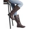 imageDREAM PAIRS Womens Faux FurLined Knee High Winter Boots Fall Tall BootsSummitwidecalfbrown