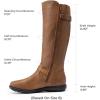 imageDREAM PAIRS Womens Faux FurLined Knee High Winter Boots Fall Tall BootsTracewidecalfcamel