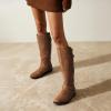 imageDREAM PAIRS Womens Faux FurLined Knee High Winter Boots Fall Tall BootsTracewidecalfcamel