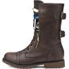 imageDREAM PAIRS Womens Mid Calf Builtin Wallet Pocket Lace up Military Combat BootsClassic Brown