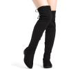 imageDREAM PAIRS Womens Over The Knee High Low Block Heel Riding Boots Uplace LeiBlack