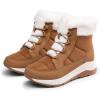 imageDREAM PAIRS Womens Winter Snow Boots Faux Fur Waterproof Ankle Booties Zaylee Ladies Comfortable Short Boots OutdoorChestnut