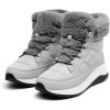 imageDREAM PAIRS Womens Winter Snow Boots Faux Fur Waterproof Ankle Booties Zaylee Ladies Comfortable Short Boots OutdoorGrey